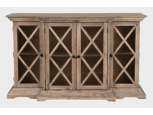 Carrington Small Breakfront Cabinet in Brushed Bisque