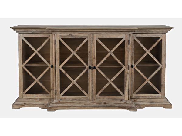 Carrington Large Breakfront Cabinet in Brushed Bisque
