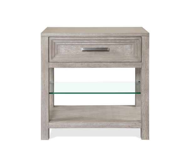 Riverside Furniture Cascade 1-Drawer Nightstand in Dovetail