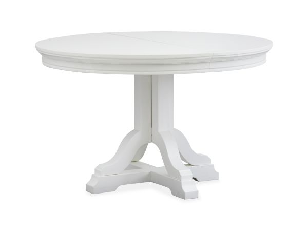 Charleston 48" Round Dining Table - White in White Dove