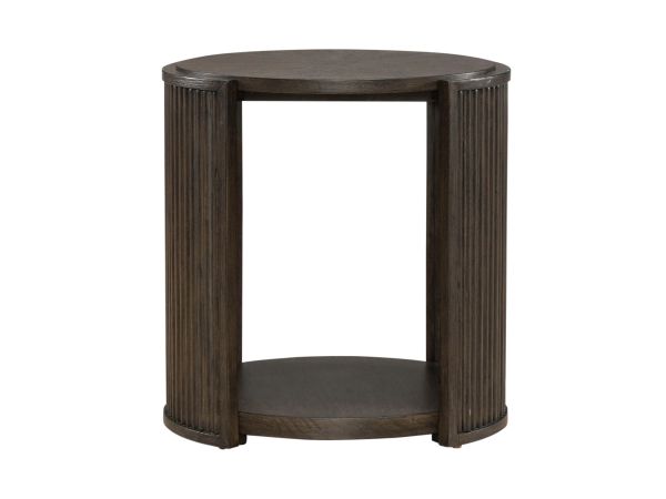 Liberty Furniture City View Round End Table in Coffee Bean