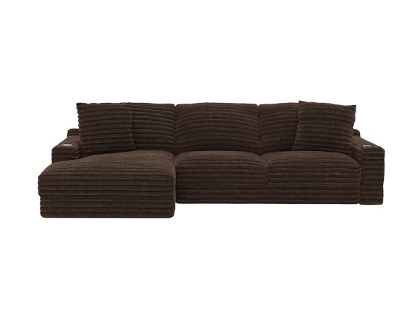 Jackson Furniture Comfrey Sectional in Chocolate