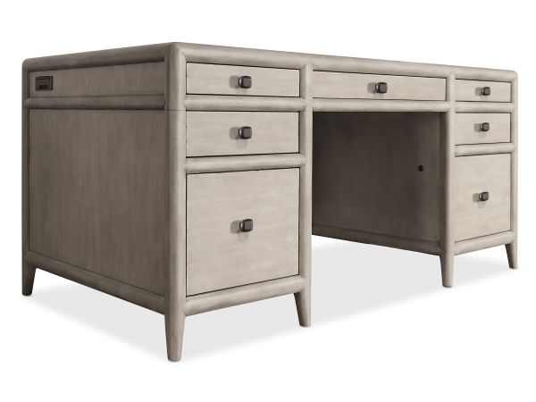 Hooker Furniture Burnham Junior Executive Desk in Light Wood