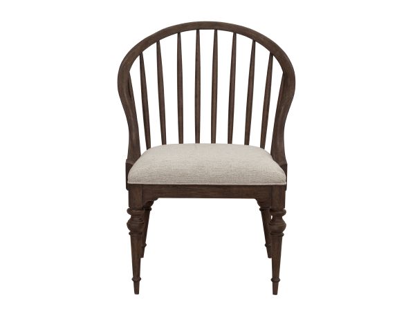 Revival Row Spindle Back Armchair in Chimney Smoke