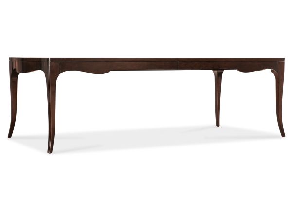 Hooker Furniture Bella Donna Rectangle Dining Table with 1-22in Leaf in Caviar