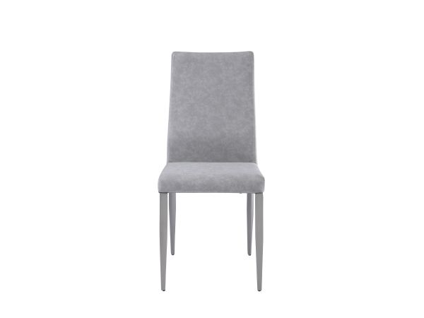 Chintaly Imports Desiree Contemporary Contour-Back Chair in Gray