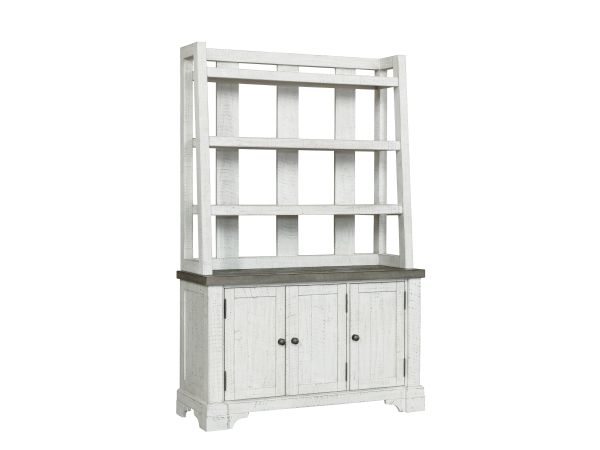 Samuel Lawrence Valley Ridge Credenza with Hutch in Distressed White Finish