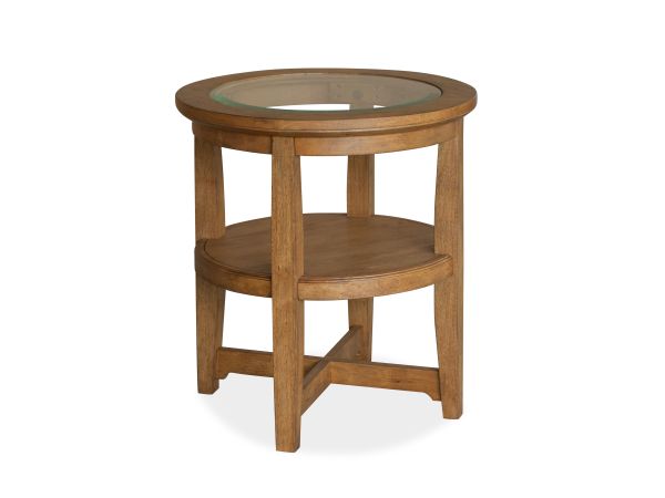 Magnussen Durant Shelf End Table in Honey Brown