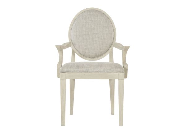 Bernhardt Furniture East Hampton Arm Chair in Cerused Linen