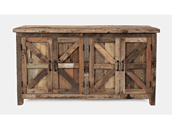 Eden Prairie 4 Door Accent Cabinet in Reclaimed