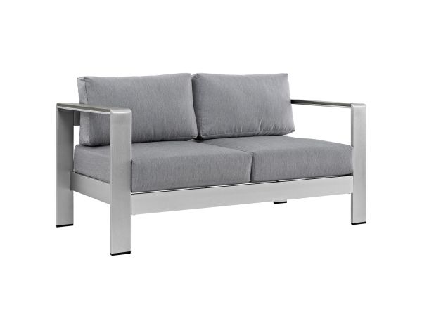 Modway Shore Outdoor Patio Aluminum Loveseat 