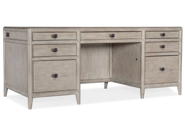 Hooker Furniture Burnham Executive Desk in Light Wood