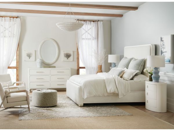 Hooker Furniture Serenity Ashore Upholstered Panel Bed - Beige