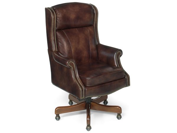 Hooker Furniture Merlin Executive Swivel Tilt Chair in Brown
