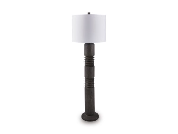 Ashley Furniture Fainwell Floor Lamp in Distressed Black