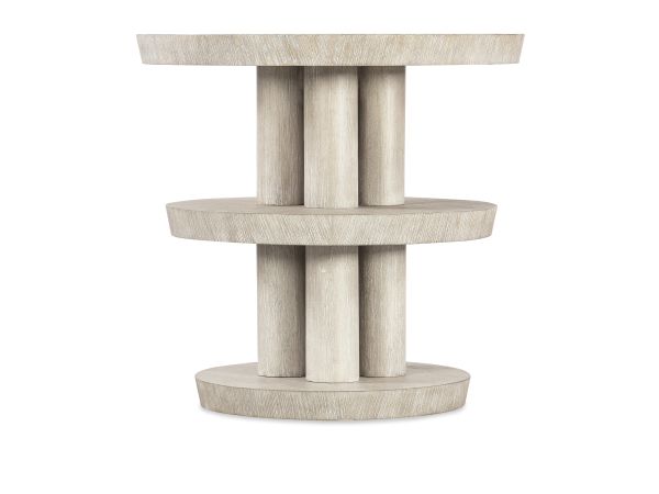 Hooker Furniture Modern Mood Round Side Table in Light Wood