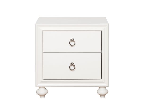 Samuel Lawrence Bella White Kids 2 Drawer USB Charging Nightstand in White