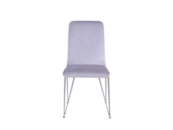 Chintaly Imports Fernanda Contemporary Upholstered Side Chair in Gray