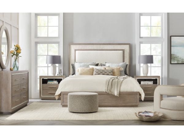 Hooker Furniture Serenity Rookery Upholstered Panel Bedroom Set