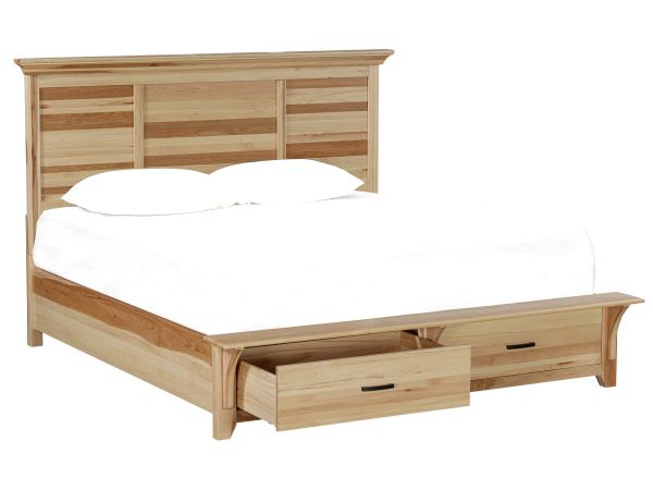 A-America Gallagher Storage Bed in Natural Hickory 
