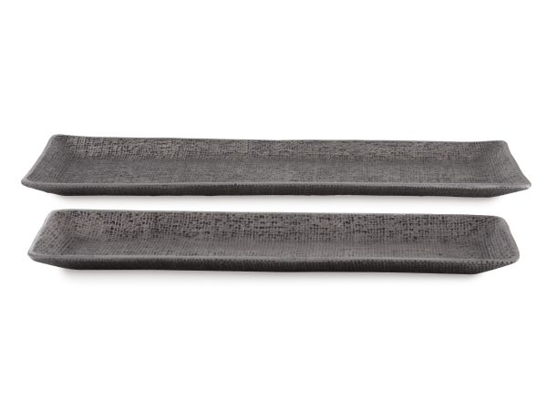 Ashley Furniture Garekton Tray (Set of 2) in Pewter