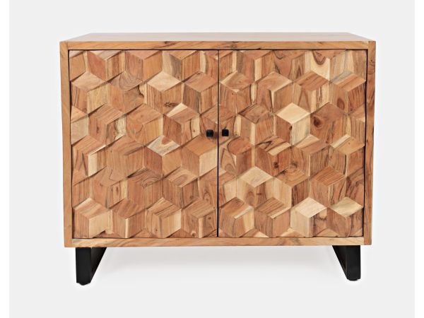 Geometrix 2 Door Accent Cabinet in Natural