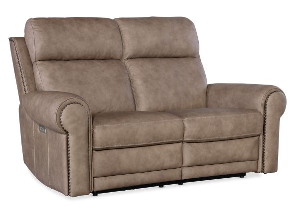 Hooker Furniture Duncan Power Loveseat with Power Headrest & Lumbar