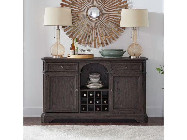 Liberty Furniture Grant Park Wine Buffet in Cappuccino