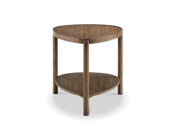 Hadleigh Brown Shaped Accent End Table in Honey