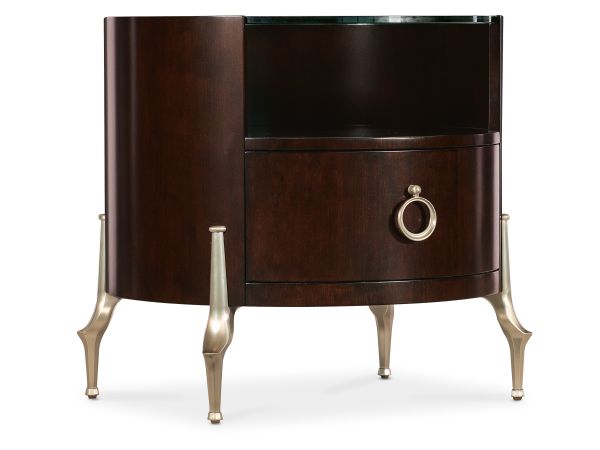 Hooker Furniture Bella Donna Round Side Table in Dark Wood