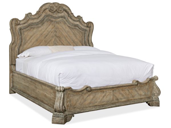 Hooker Furniture Castella Panel Bed in Medium Wood