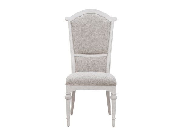 Higgins Street Upholstered Back Side Chair in Fresh Milk
