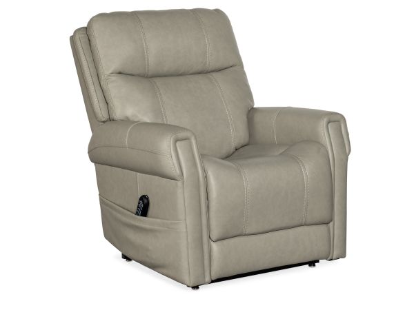 Hooker Furniture Carroll Power Recliner with Power Headrest, Lumbar & Lift in Grey