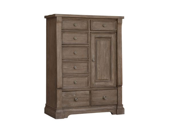 Samuel Lawrence Lawson's Creek 8-Drawer Door Chest in Weathered Oak