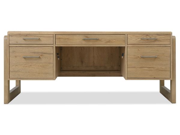 Hooker Furniture Kalamazoo Executive Desk in Medium Wood