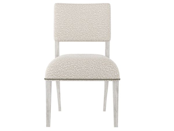 Bernhardt Interiors Moore Fabric Side Chair in Glacier White