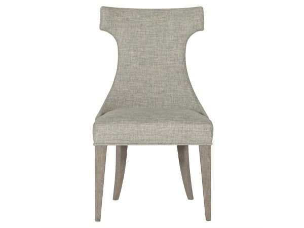 Bernhardt Interiors Tahlia Fabric Side Chair in Grey/Weathered Greige