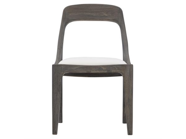 Bernhardt Interiors Kellan Fabric Side Chair in White/Smoked Truffle