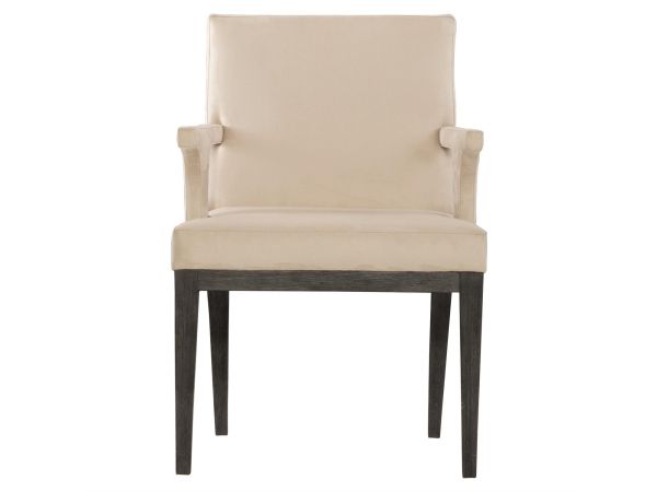 Bernhardt Interiors Staley Fabric Arm Chair in Ivory/Midnight Black