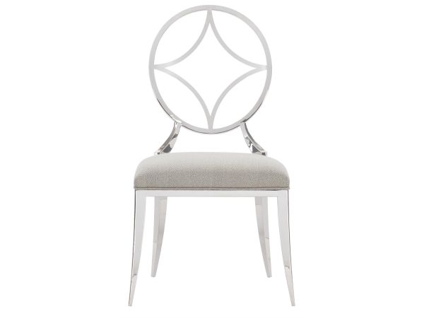 Bernhardt Interiors Filmore Fabric Side Chair in Silver/Gray