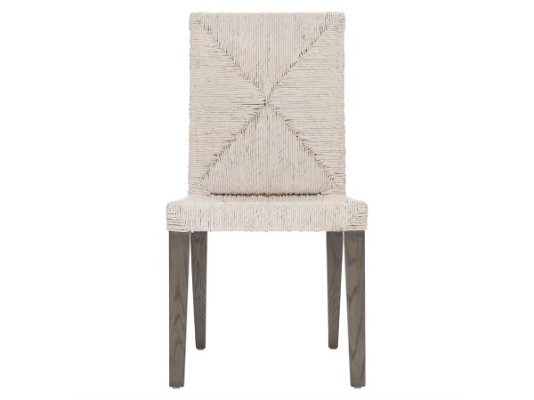 Bernhardt Interiors Palma Fabric Side Chair in Rustic Grey/Light Grey Wash