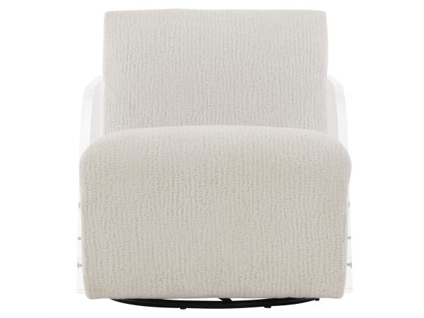  Perla Fabric Swivel Chair in White