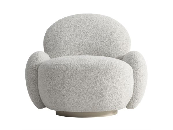  St. Jean Fabric Swivel Chair in Greige
