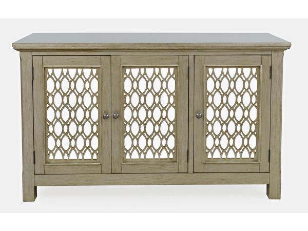 Isabella 54" Mirrored Accent Cabinet in Champagne