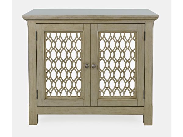 Isabella 38" Mirrored Accent Cabinet in Champagne