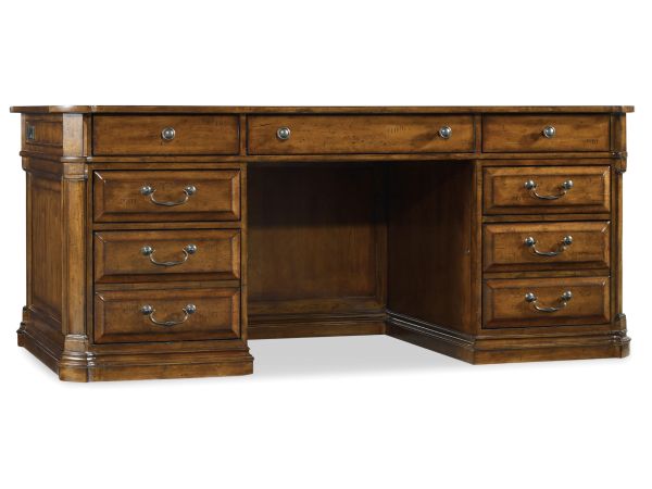 Hooker Furniture Tynecastle Executive Desk in Medium Wood