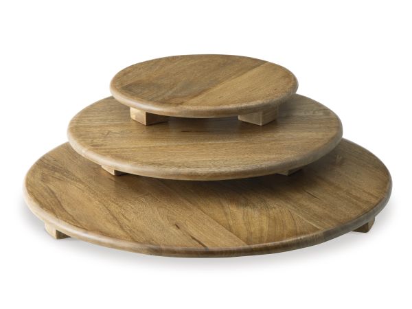 Ashley Furniture Kaidler Tray Set (Set of 3) in Brown