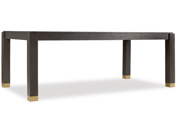 Hooker Furniture Curata Rectangle Dining Table with 2-20in Leaves in Midnight