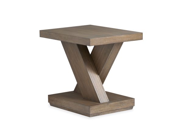 Magnussen Lansbury Rectangular End Table in Antique Wheat