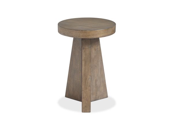 Magnussen Lansbury Round Accent End Table in Antique Wheat